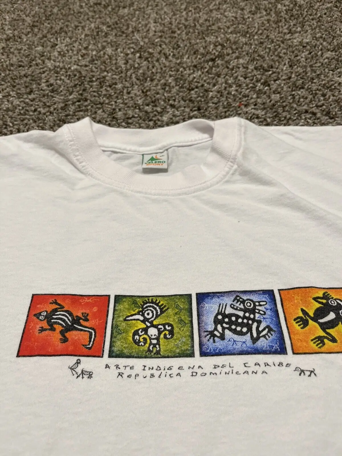 Винтажная Футболка 90-х Ацтекское искусство Республика Доминика Размер XL редкий Vtg с длинным или коротким рукавом