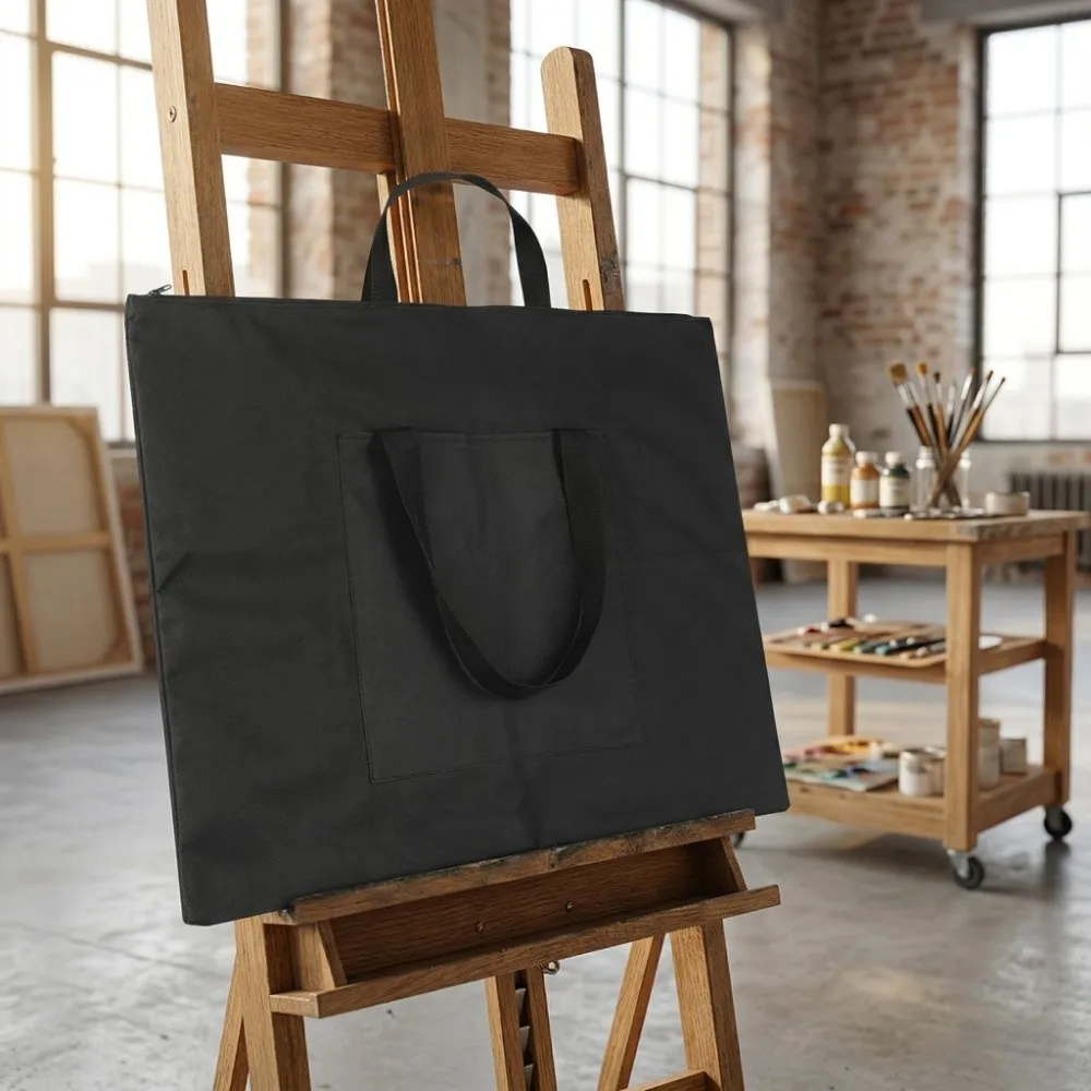 A2 옥스포드 캔버스 아트 포트폴리오 가방 방수 지퍼 클로저 페인팅 보드 보관 가방 21.3 x 26.4인치 아트 보관 케이스