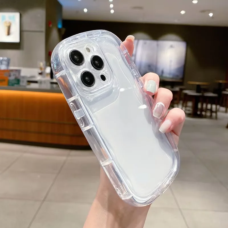 Crystal Clear Airbag Shockproof Phone Case with Camera Protection