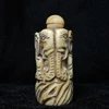 CULTUER ART 2.8” Old Chinese Hand Carved Animal Elephant Snuff Bottles Ornaments Collection desk Decoration gift 3