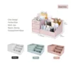 Makeup Organizer With Drawers Desktop Storage Box for Cosmetics Lipstick Brushes Lotions Eyeshadow 2