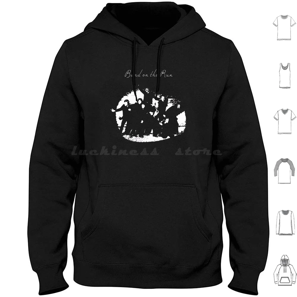 Band On The Run-Album Cover Felpe Con Cappuccio Fascia A Maniche Lunghe In Esecuzione The Venus E London Town Over America Linda Band Music