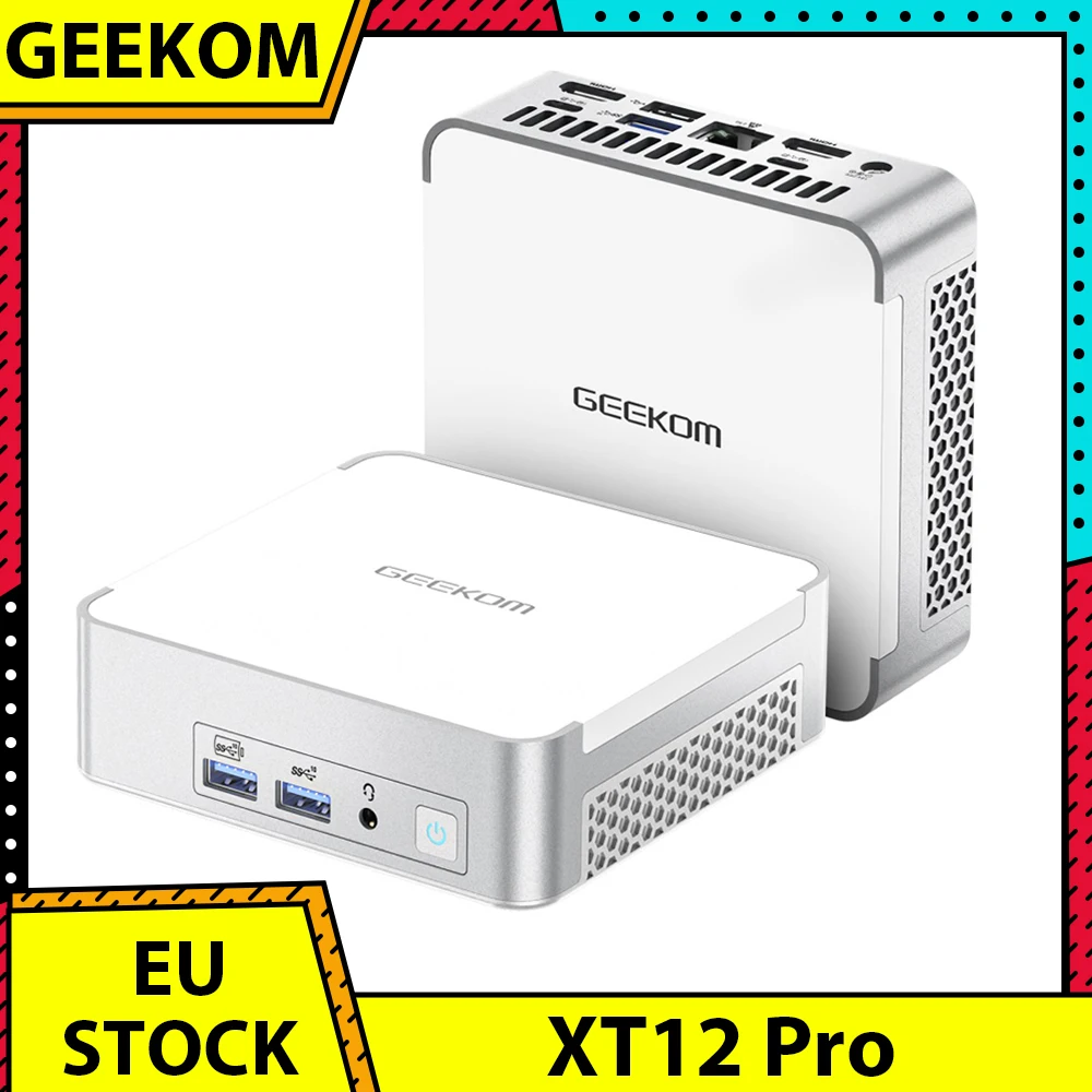 Geekom Xt12 Pro Mini Pc Intel Core I9-12900H 14 Core Fino A 5.0Ghz 32Gb Ram 1Tb Ssd Wifi 6E Bluetooth 5.2 Supporto Quad Display
