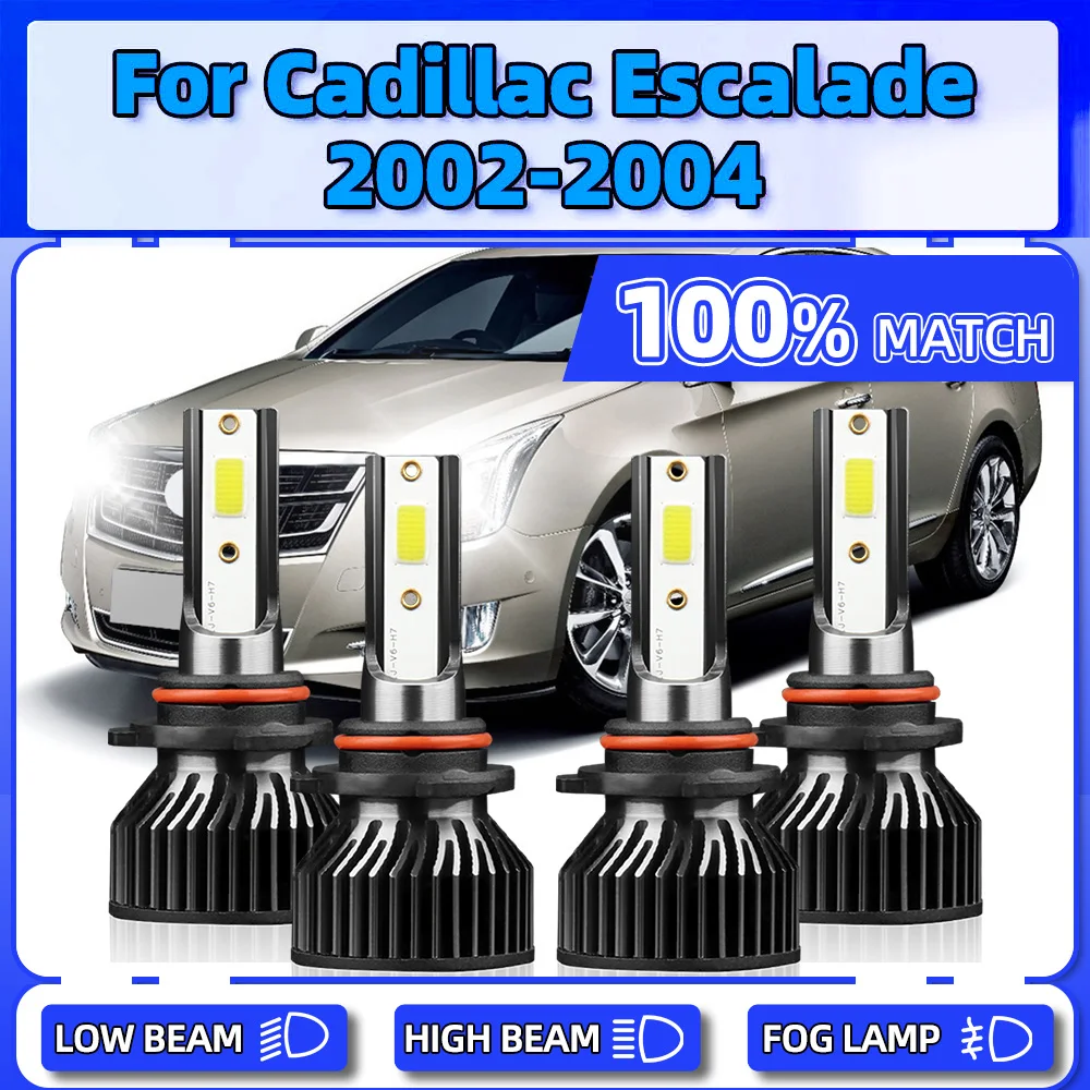 

40000LM 240W LED Headlight Bulbs 6000K Plug And Play Turbo Auto Headlamps 12V Car Lights For Cadillac Escalade 2002 2003 2004