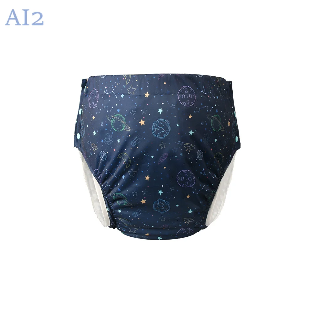 Adult Cloth Diaper Ice Silk Incontinence Pant Washable Leakfree for Elderly Reusable Adjustable TPU Waterproof Underwear XL XXL