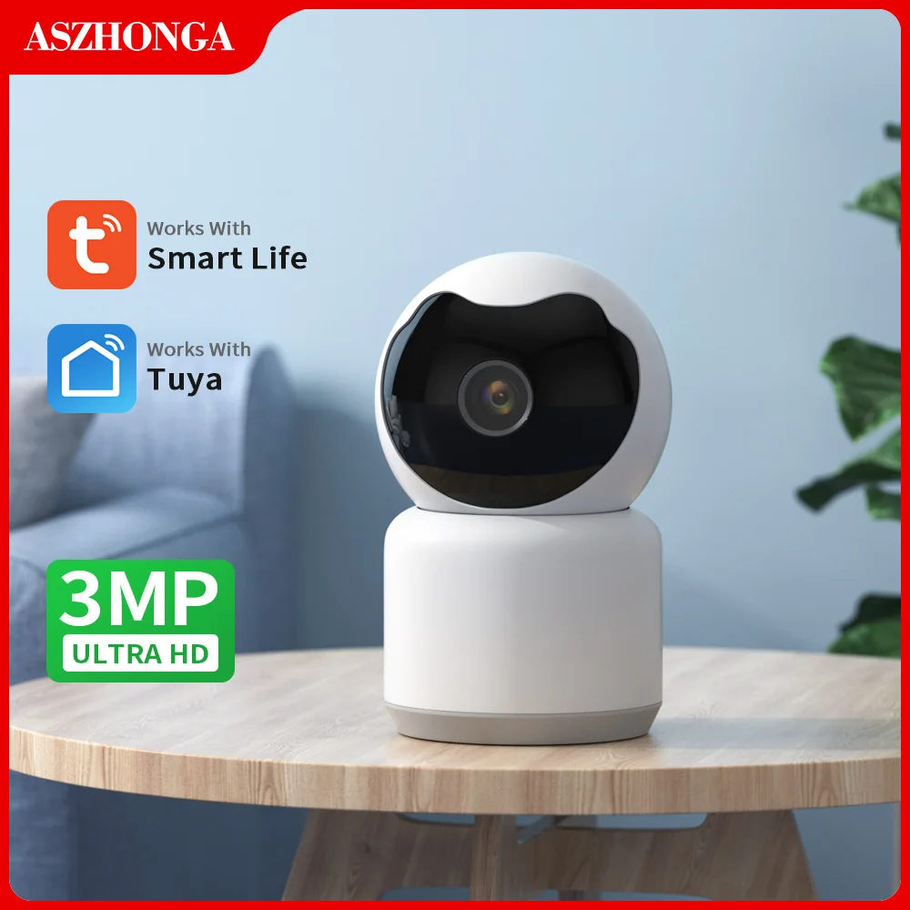 

Tuya IP Camera 3MP Wifi Video Surveillance Camera Night VIsion Two Way Audio Auto Tracking Cloud Smart Home Baby Camera