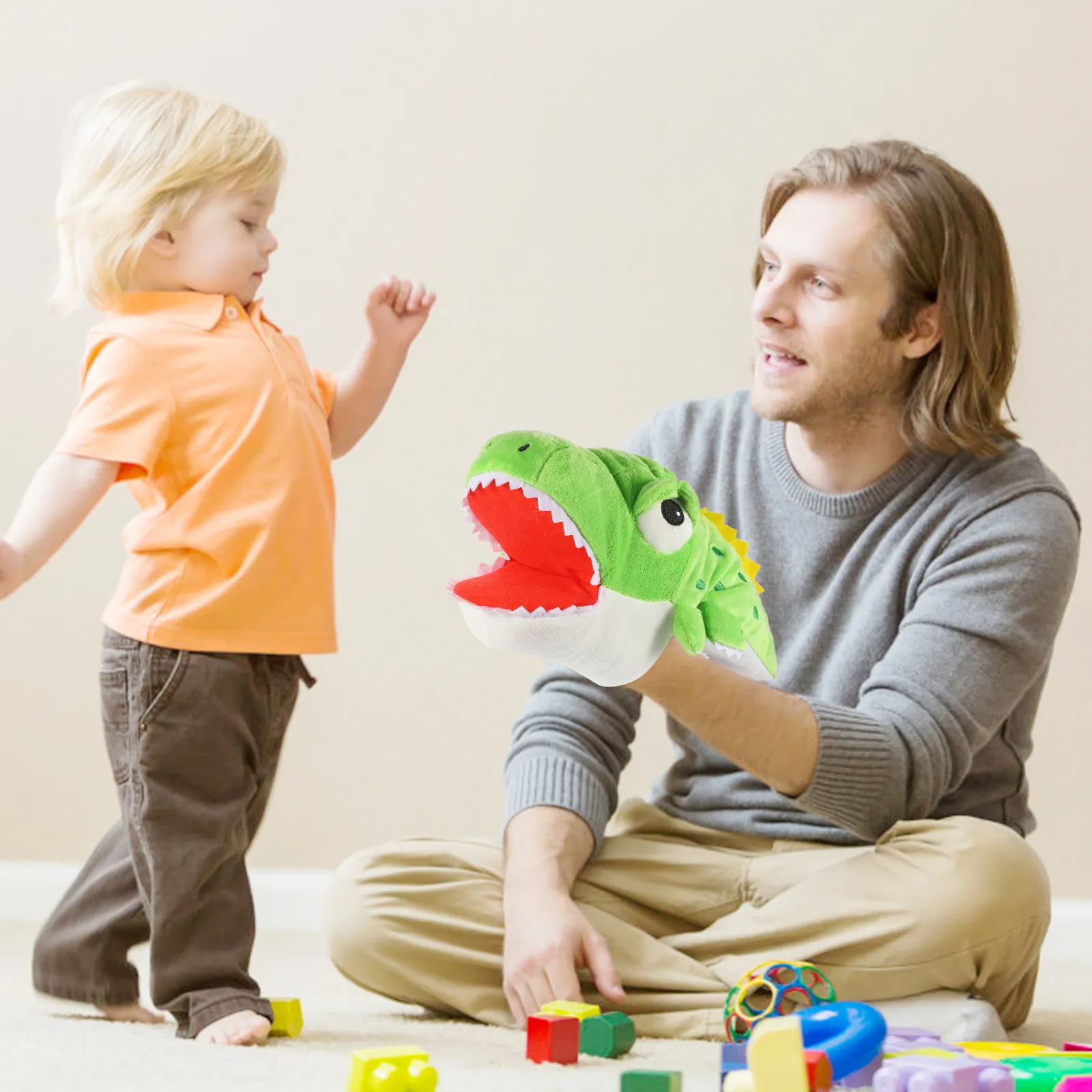 어린이를 위한 창의적인 손인형 교육용 스토리텔링 도구 인터랙티브 동물 인형 경량 휴대용 실내용