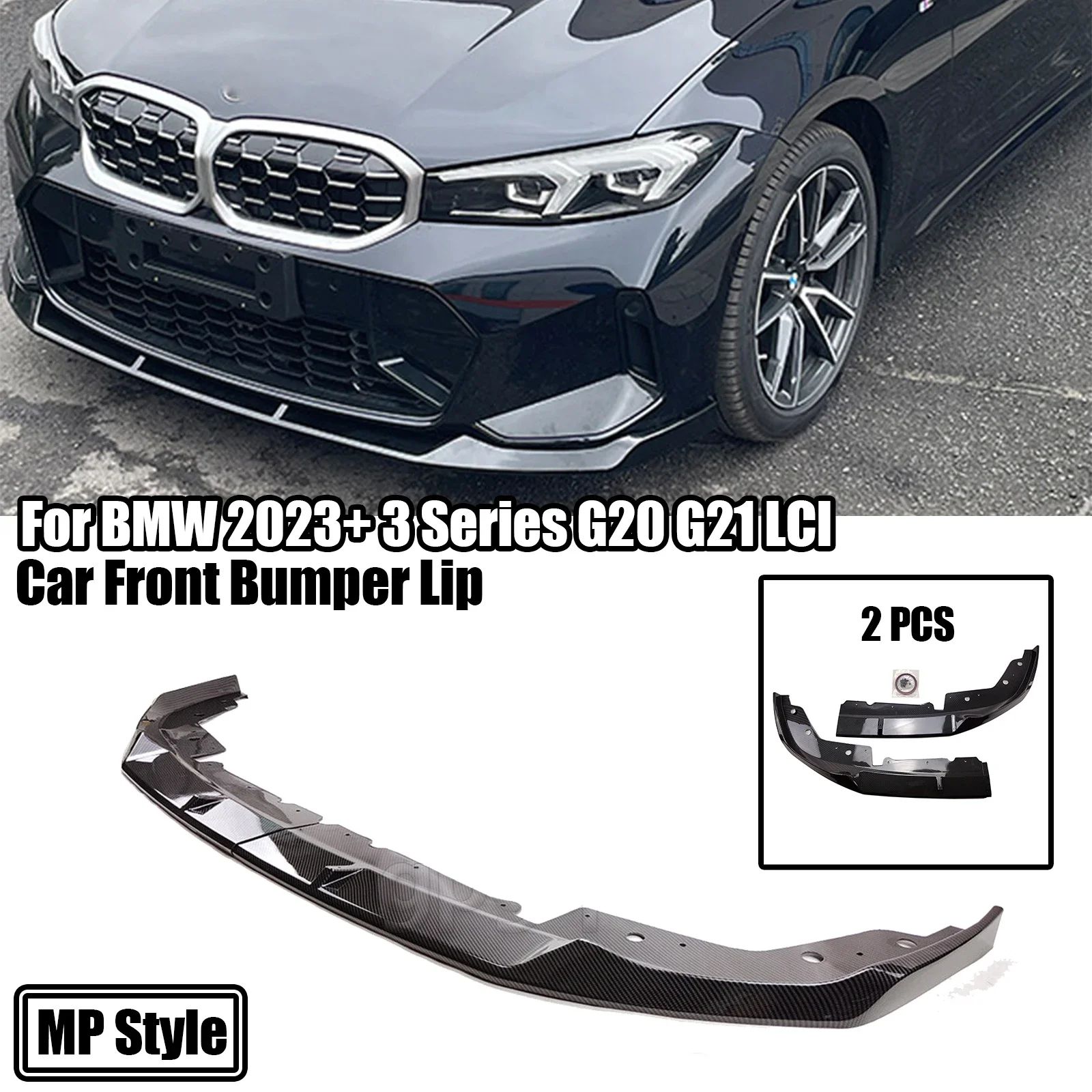 

2 шт., передний бампер для автомобилей 2023 + BMW 3 серии G20 G21 Lci 330i M340i Mp