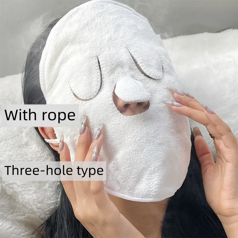 

Facial Towel White Moisturizing and Hydrating Beauty Salon and Cold Hot Compress Mask Thickened Coral Fleece Face Towel