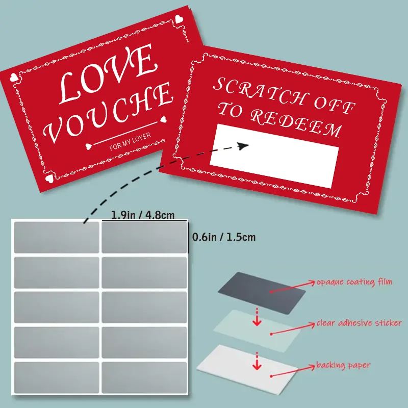 Romantic Love Voucher Scratch Cards – Perfect