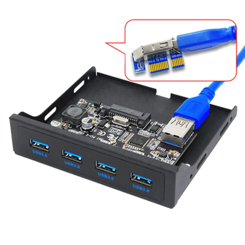 Scheda Di Espansione PCI-E A 5 Porte USB 3.0 Con Connettore 19 Pin – 5 Gbps, Chip Renesas, Per PC Desktop