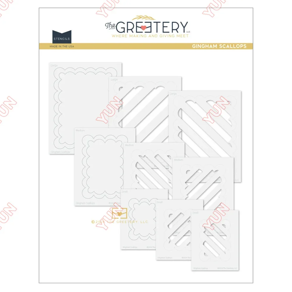 

Scalloped Gingham Layered Production Handmade DIY Hot Sale Painting Scrapbooking Coloring Embossed Photo Album Decoration Molds