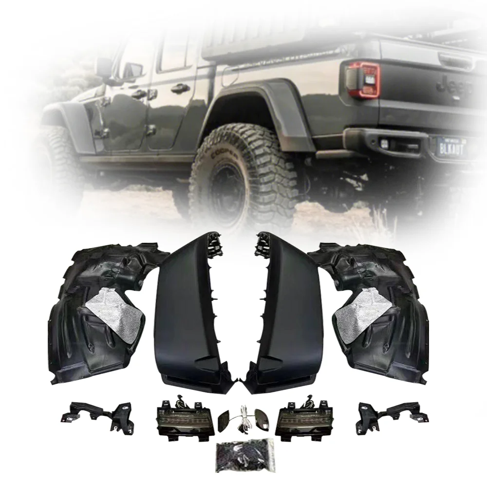 

Front rear 1015 High level mudguard for Jeep JT Gladiator 2020 2021 2022 2023 2024 fenden flares car accessories