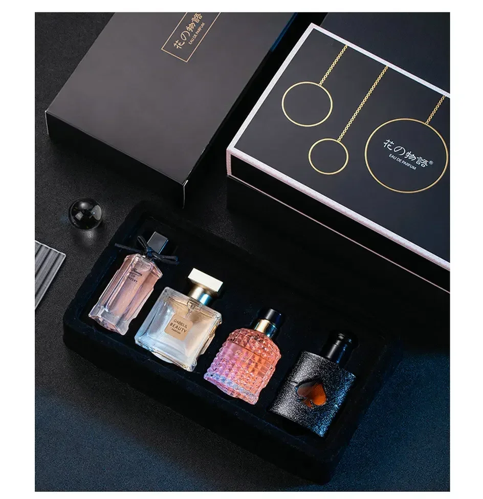 105ML Women’s Perfume 4-Piece Gift Set with Fine Mist Spray Bottles and Luxury Boxes, F... - SKU PGBB1913 - UGI Packaging
