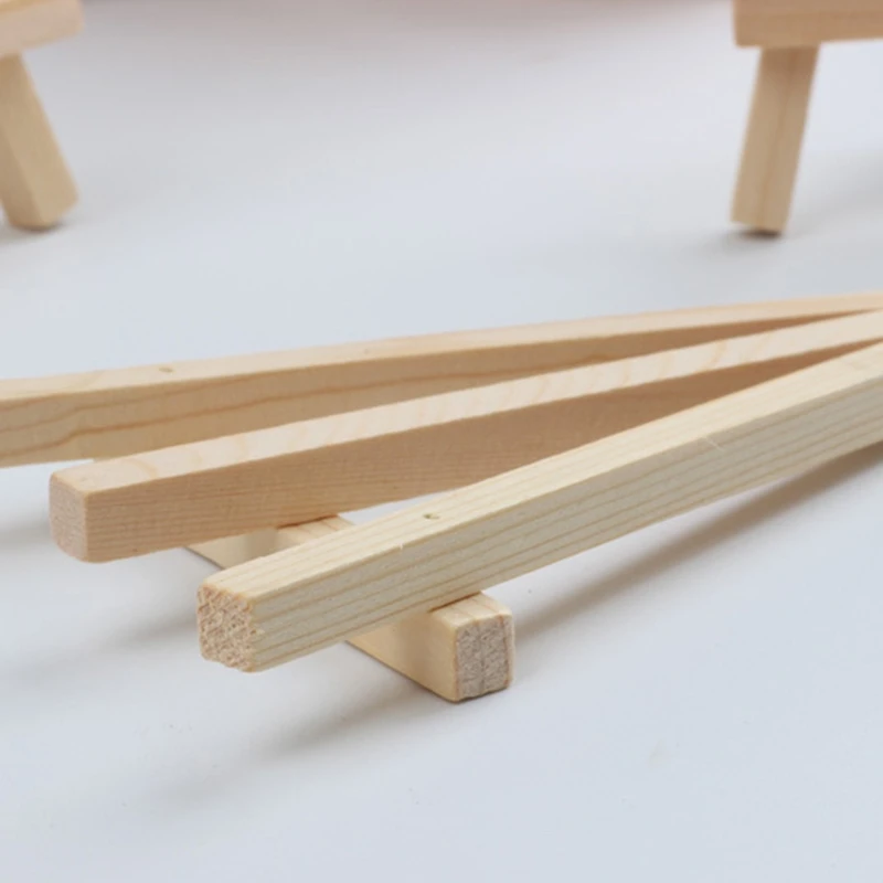 10Pcs A-frame Artist Easels Set Mini Desk Easels Wooden Display Stand Adjustable D5QC