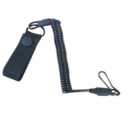 Anti - Lost Elastic Tactical Safety Lanyard Strap (Black)