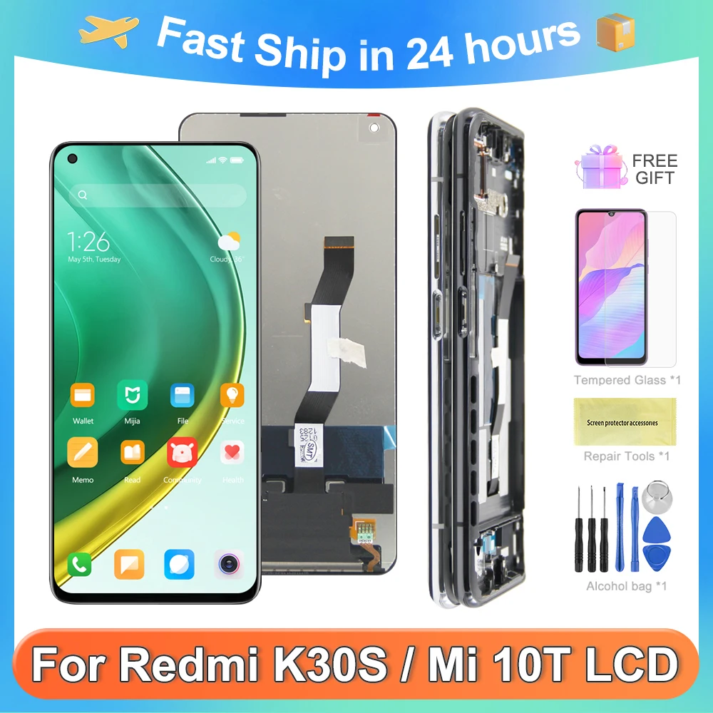 

For Xiaomi 6.67''Mi 10T 5G For Ori Redmi K30S Mi 10T Pro M2007J3SY LCD Display Touch Screen Digitizer Assembly Replacement