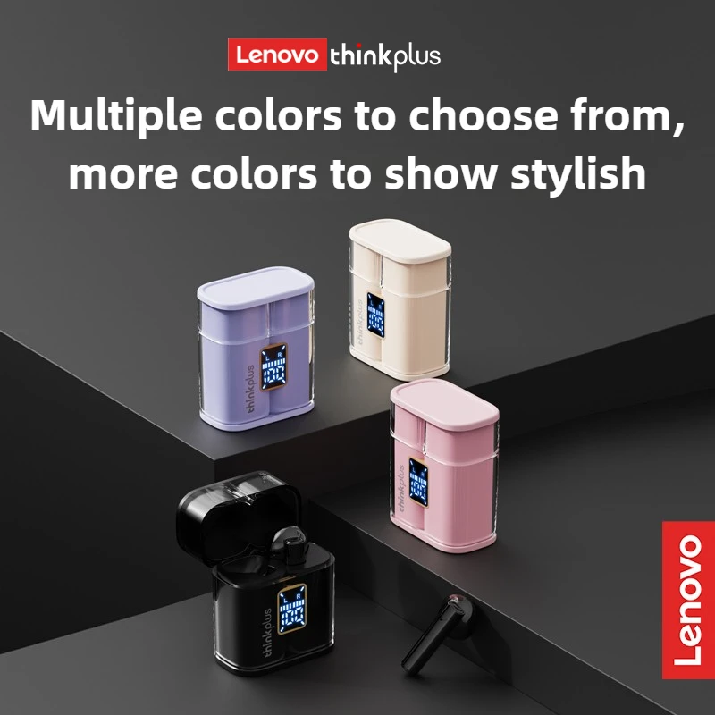Choice Lenovo XT56 TWS Wireless HIFI Stereo Earphones Ergonomic Design Sports Headphones LED Battery Indicator Earbuds
