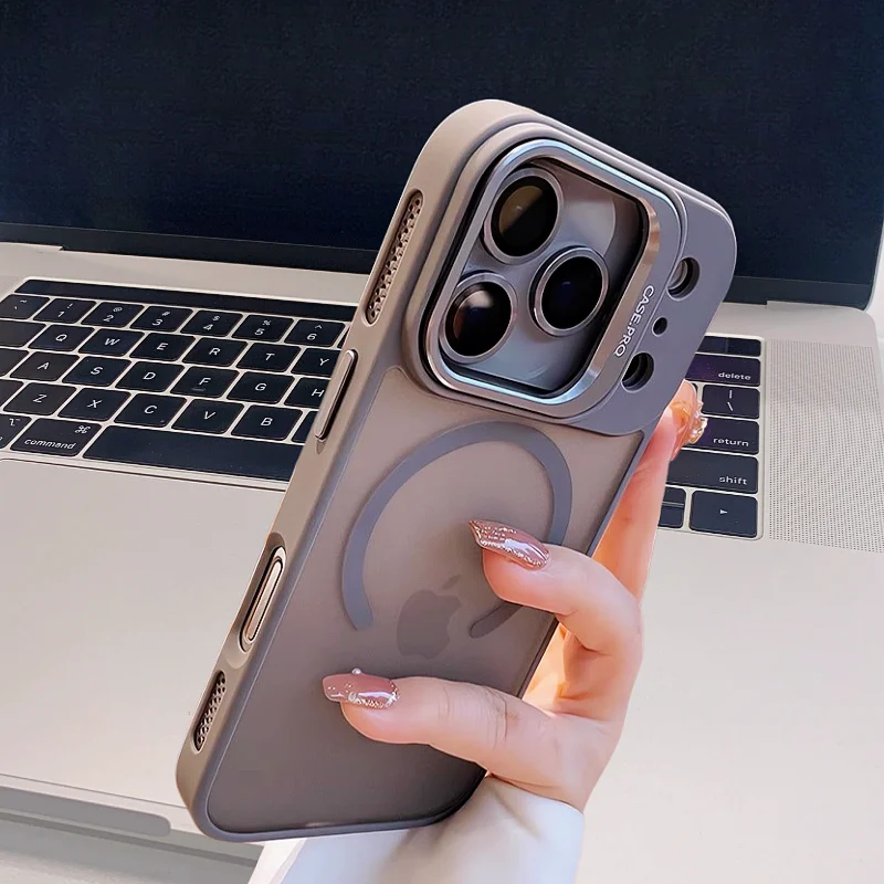Premium Color Case with MagSafe Wireless Charging Stand and Lens Protection