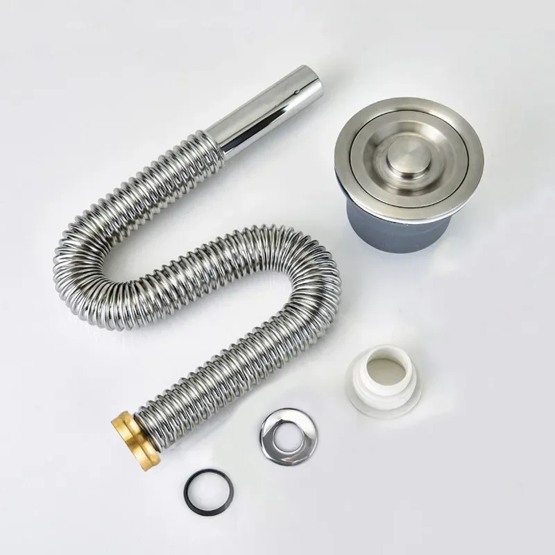 Sinks Filter Basket Drains Wash Basin Undermount Stainless Steel Drainpipe Stainless Steel Drainer for Kitchen Bathroom Fittings 6