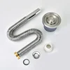 Sinks Filter Basket Drains Wash Basin Undermount Stainless Steel Drainpipe Stainless Steel Drainer for Kitchen Bathroom Fittings 6