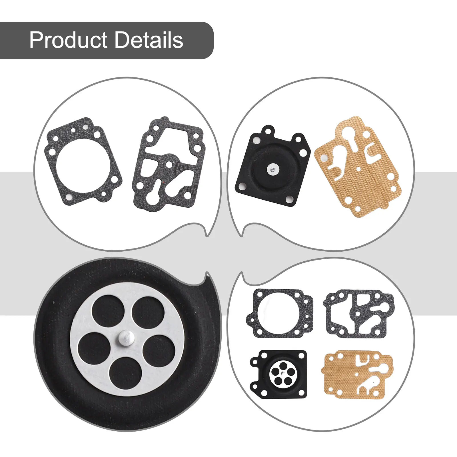 4pcs Carburetor Repair Kit Chainsaw Lawn Mower Blower Diaphragm Gasket For MP1140-5 Brush Cutter Grass Trimmer Repair Gasket