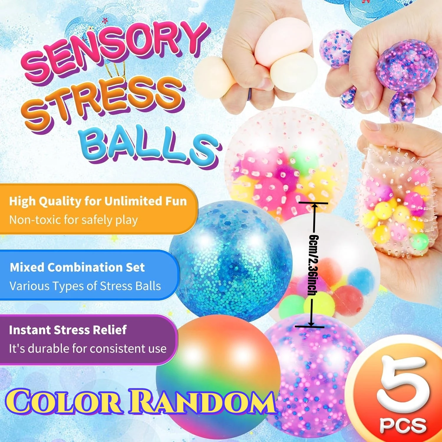 5PCs Pinch Balls to Release Pressure