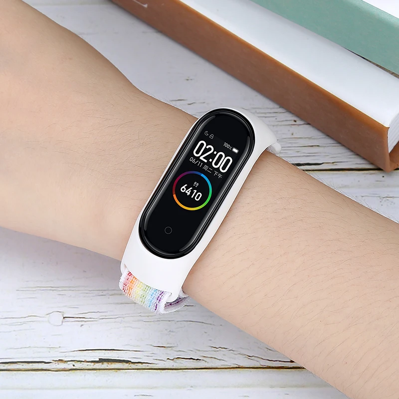 Nylon Strap For xiaomi mi band 6 Bracelet watchband pulsera correa Strap Miband Bracelet Wristband Sport loop Mi band 5 4 3