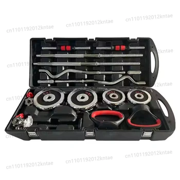 Adjustable Dumbbell High Quality 55kg Chrome Cast Iron Adjustable Dumbbell Set Wholesale Chrome Barbell