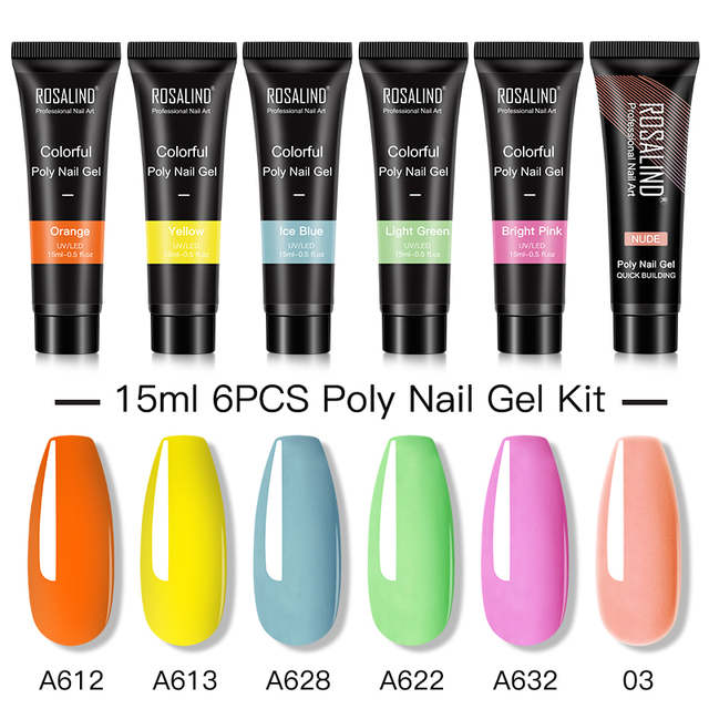 Poly Nail Gel Set For Nails Extension 15ml Gel Polish Semi Permanent Vernish Base Top Coat Gel Varnish Gel Nail Polish