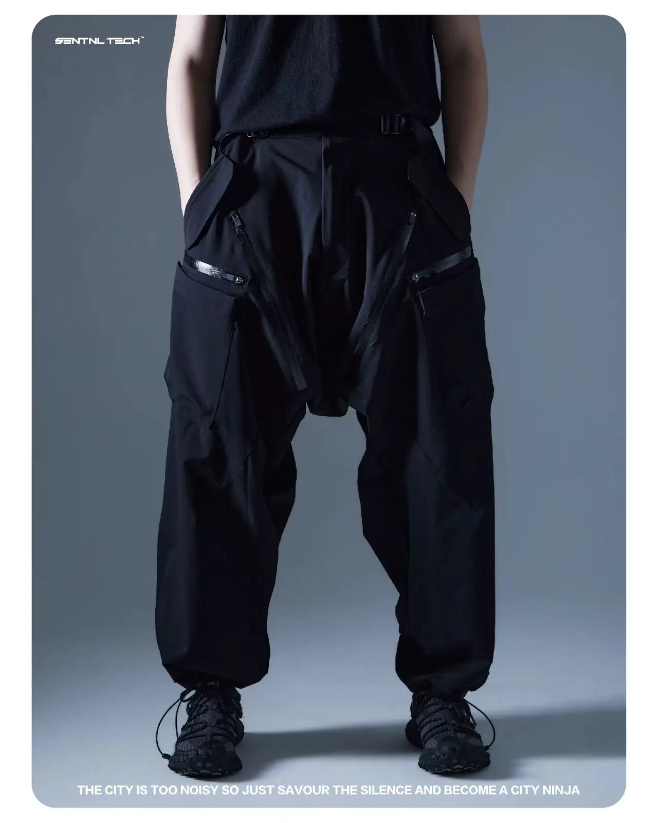 Silenstorm 25 aw Functional windbag low-waisted relaxed cargo wide-leg pants loose-fit multipocket leg op adjustment techwear