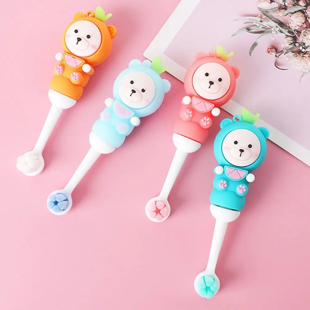 

Anti Slide Handle Soft Bristles Bear Cartoon Children's Toothbrush Silicone Toothbrush Cleaning Toothbrush Kids Toothbrush