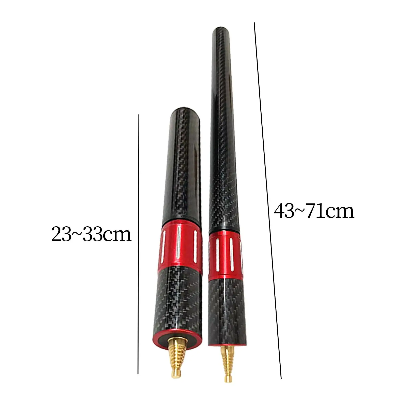 2x Telescopic Pool Cue Extender Pool Cue Sticks Extension Billiard Snookers Cue Extension Cue End Lengthener for Athlete