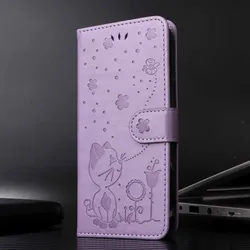Leather Flip Wallet Case - Universal Phone Cover with Card Holder for OPPO A15(A15S) (G3 - Purple)