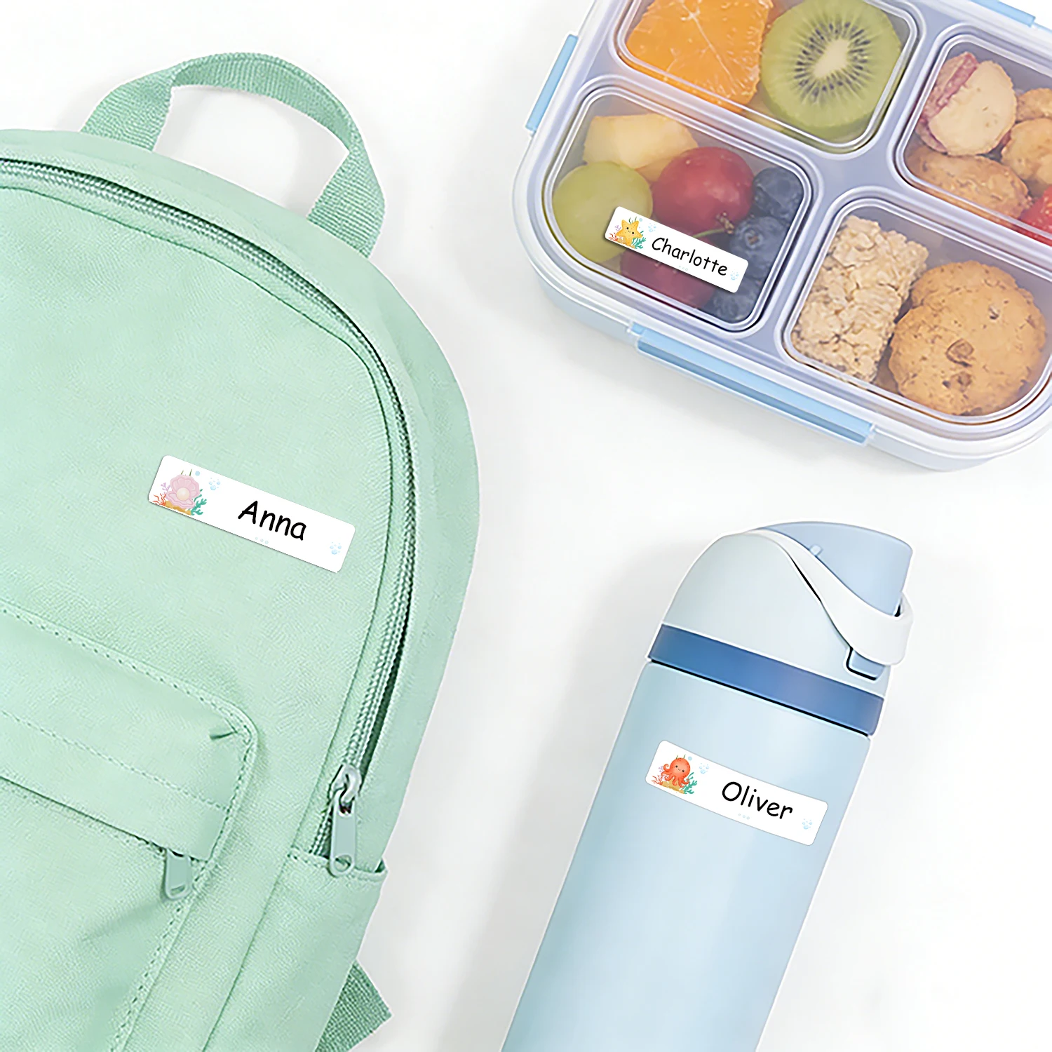 80/160/240개 개인 맞춤형 이름 스티커 방수 라벨 어린이 교사 부모 학교 어린이집 - 머슬