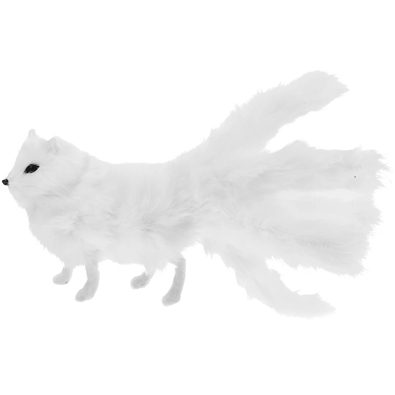 

Imitation Plush Fox Simulation Fox-shaped Fur Desk Lovely Animal Ornament
