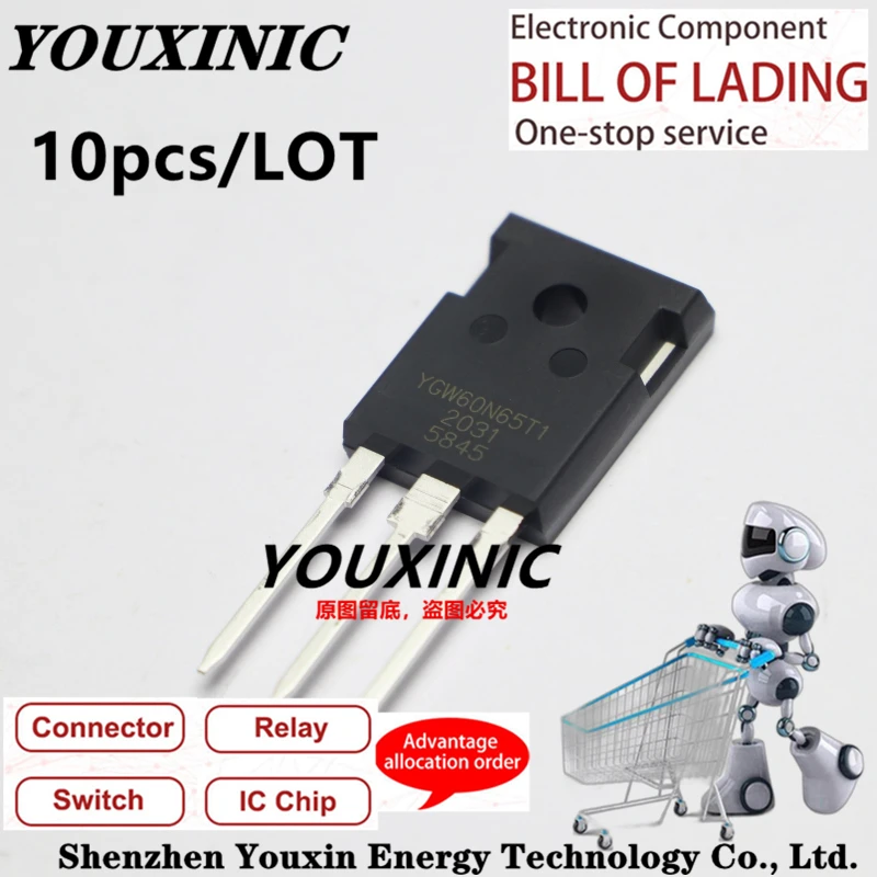 

YOUXINIC 2021 + 100 новый импортный оригинальный YGW60N65T1 60N65 TO-247 IGBT одна труба 60 А 650 в
