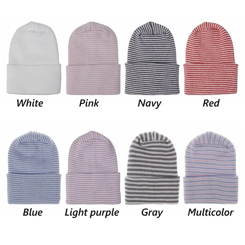 Cotton Blend Newborn Baby Hat Beanie for Boys and Girls