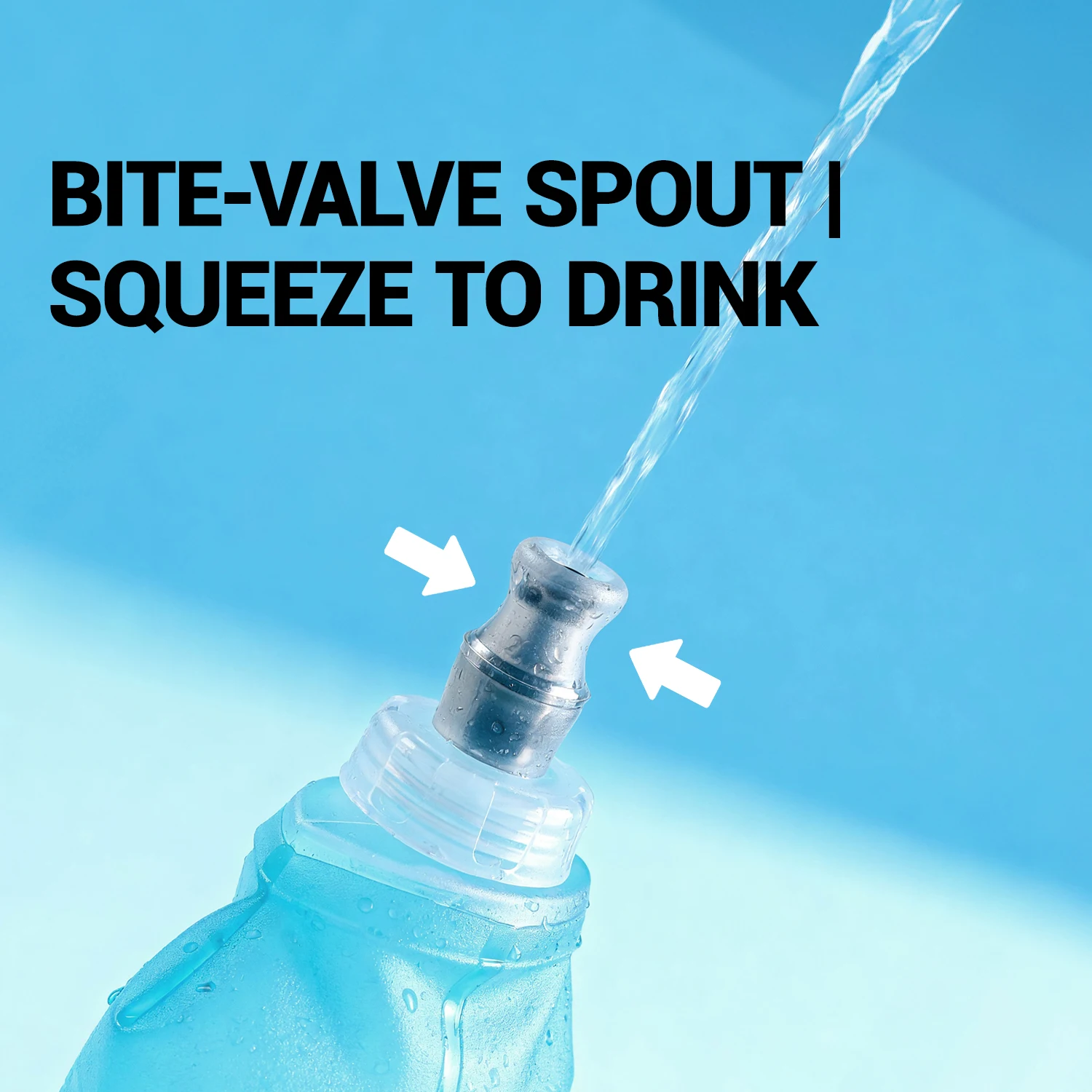 Kapvoe Folding Water Bottle TPU BPA-Free Collapsible Soft Flask Outdoor Sport Hiking Camping Running Portable Soft Water Bottle