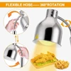 DZ1 Commercial Food Heat Lamp 360°Adjustable Head with Marble Base Infrared Heating Bulb for Food Heating Warmer Light Lamp 4