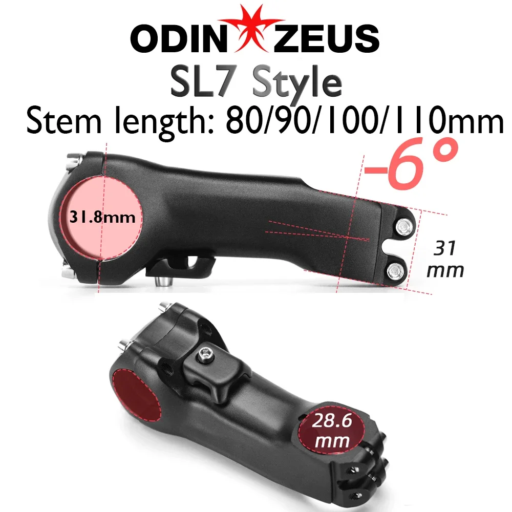Carbon Fiber Road Bicycle Aluminum Alloy Stem 80/90/100/110mm Bike Computer Stand SL7 Gasket And Cover Cycing Parts