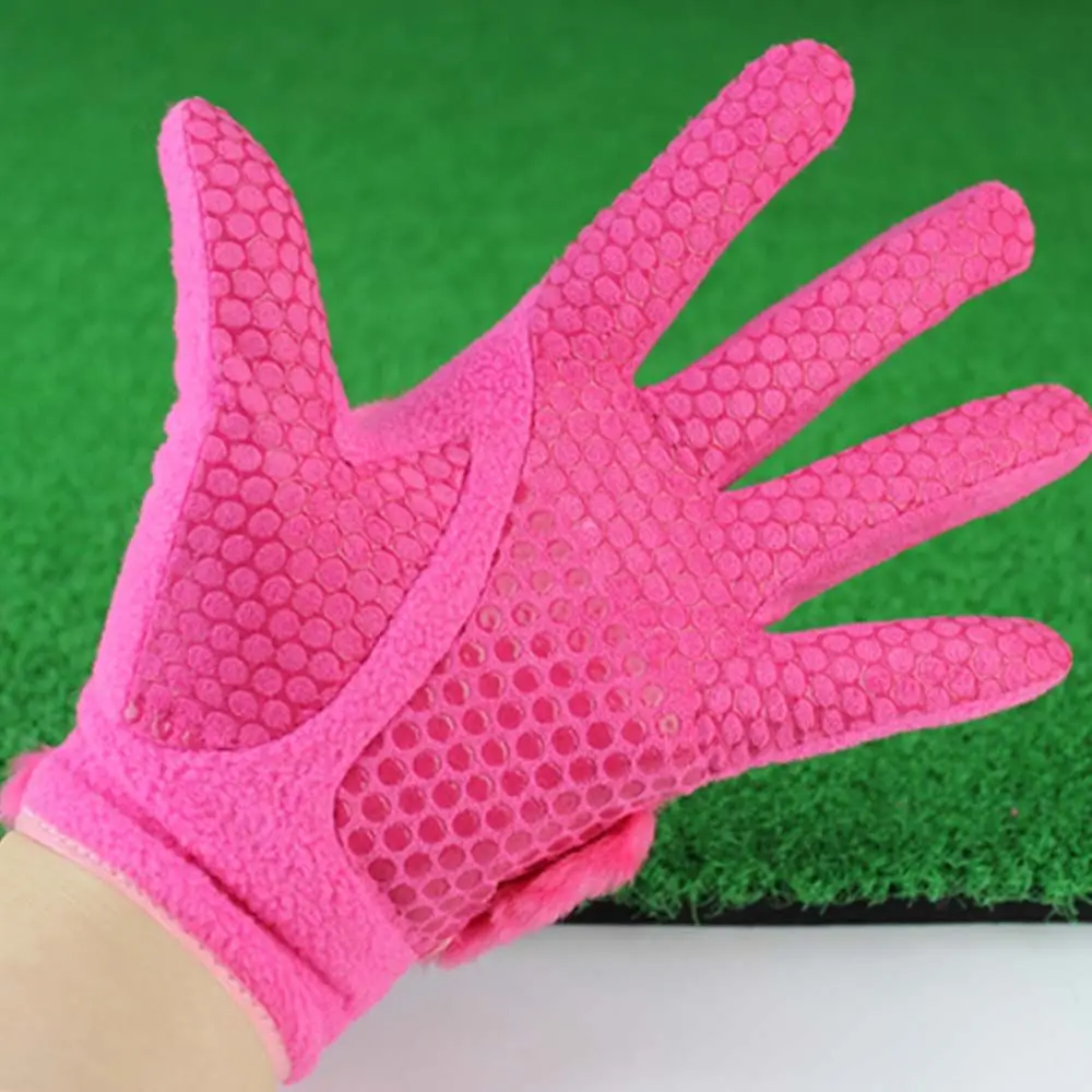 

Suede For Left and Right Hand Men Women Artificial Rabbit Fur Winter Golf Gloves Golf Gloves Non Slip Gloves Golf Accessories