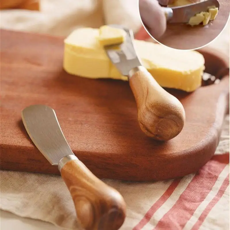Butter Knife Stainless Steel Butter Knife With Hole Cheese Dessert Jam Cream Cutter Tableware Kitchen Tools Knives Butter Spread