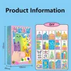 1Set Drawing Papers Squeegee Art Kids Paint Kit DIY Material Animal Pattern Color Scratch Painting Rainbow Dot 6