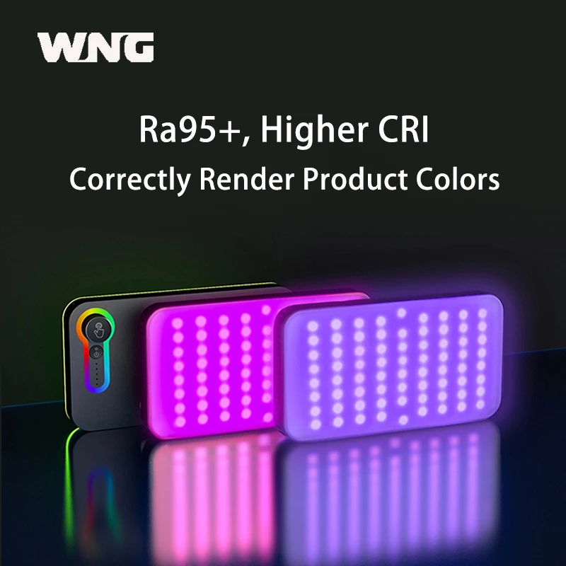 

8W RGB 2500K-10000K LED Video Light Mini Pocket photography Light Vlog Fill Light for Smartphone DSLR SLR Camera Lamp
