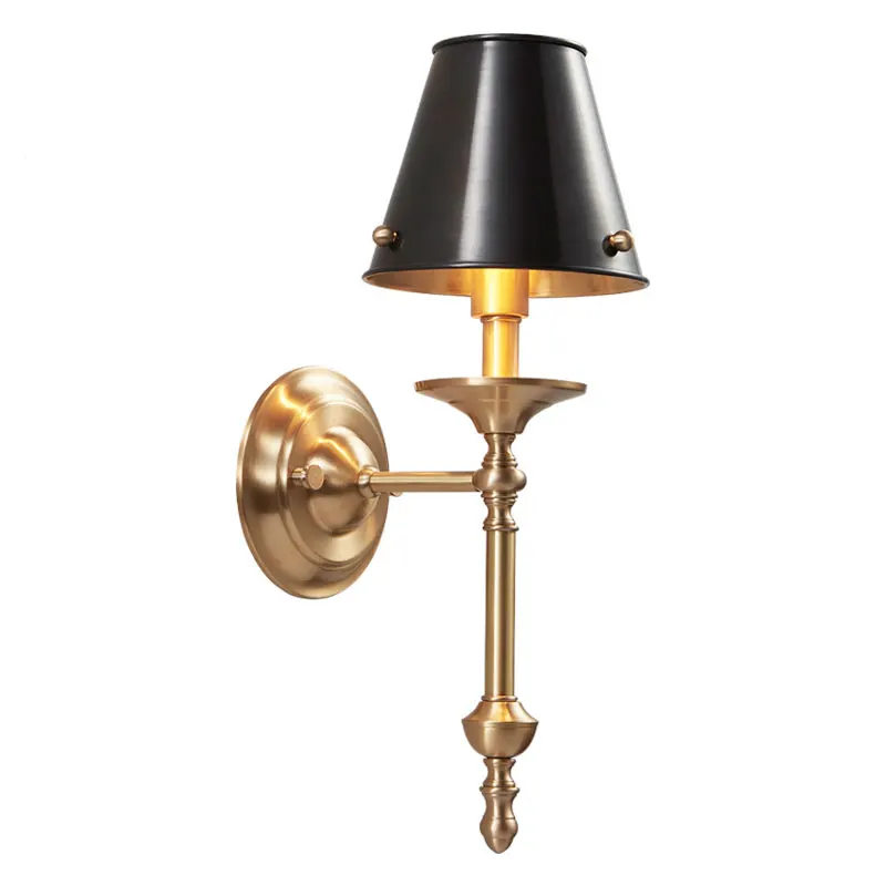 LED Wall Lamp IWHD Europe Vintage Fabric For Bedroom Living Room Decoration Iron Indoor Sconces Applique Murale