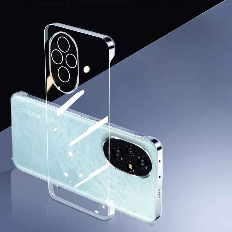 For Honor 200 Pro Clear Borderless Phone Case - Transparent Protective Hard Shell Back Cover