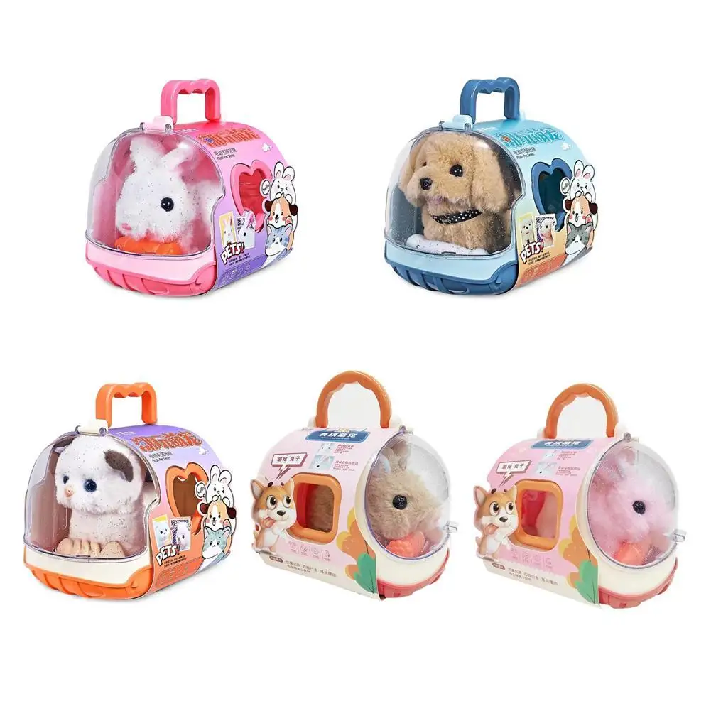 Children Plush Cute Rabbit Kids Electronic Pet With Sound Simulation Animal Game Walking Moving Pet Toys For 3 Years Girls Boys