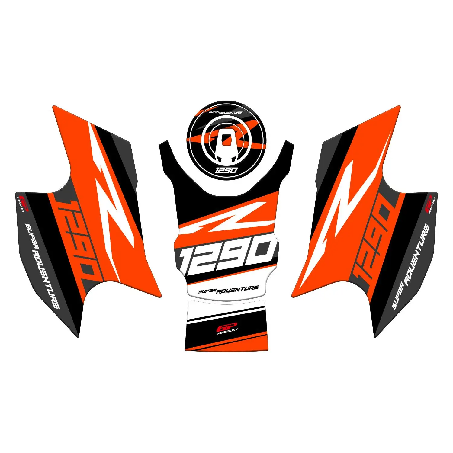 

GP Composite For 1290 Super Adventure 2021-2022 Compatible Tank Pad Set Orange