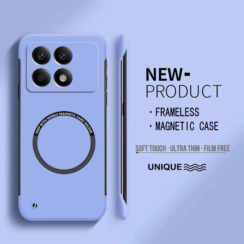 Sleek Matte Magnetic Frameless Phone Case - Ultra Thin Hard PC Solid Cover